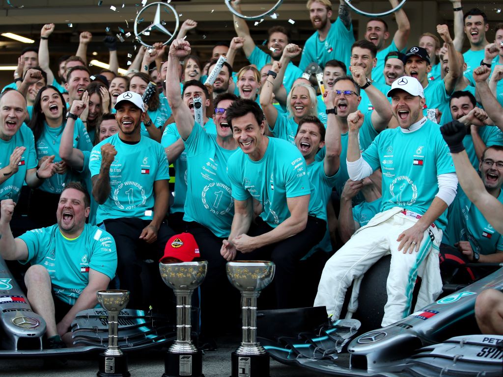 Mercedes win record sixth straight constructors' championship (Taken from: https://www.planetf1.com/news/mercedes-win-record-sixth-constructors-title/)